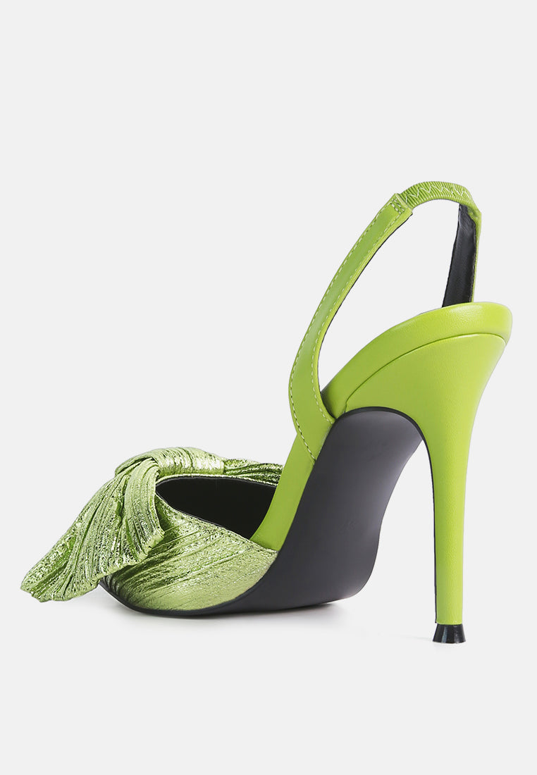 Kiki Bow Embellished Slingback Sandals-2