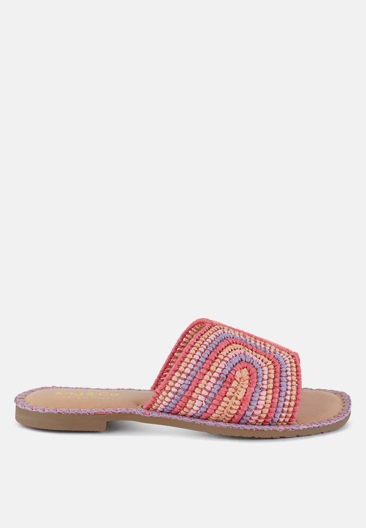 Kivah Handwoven Raffia Slip-On Flats-0