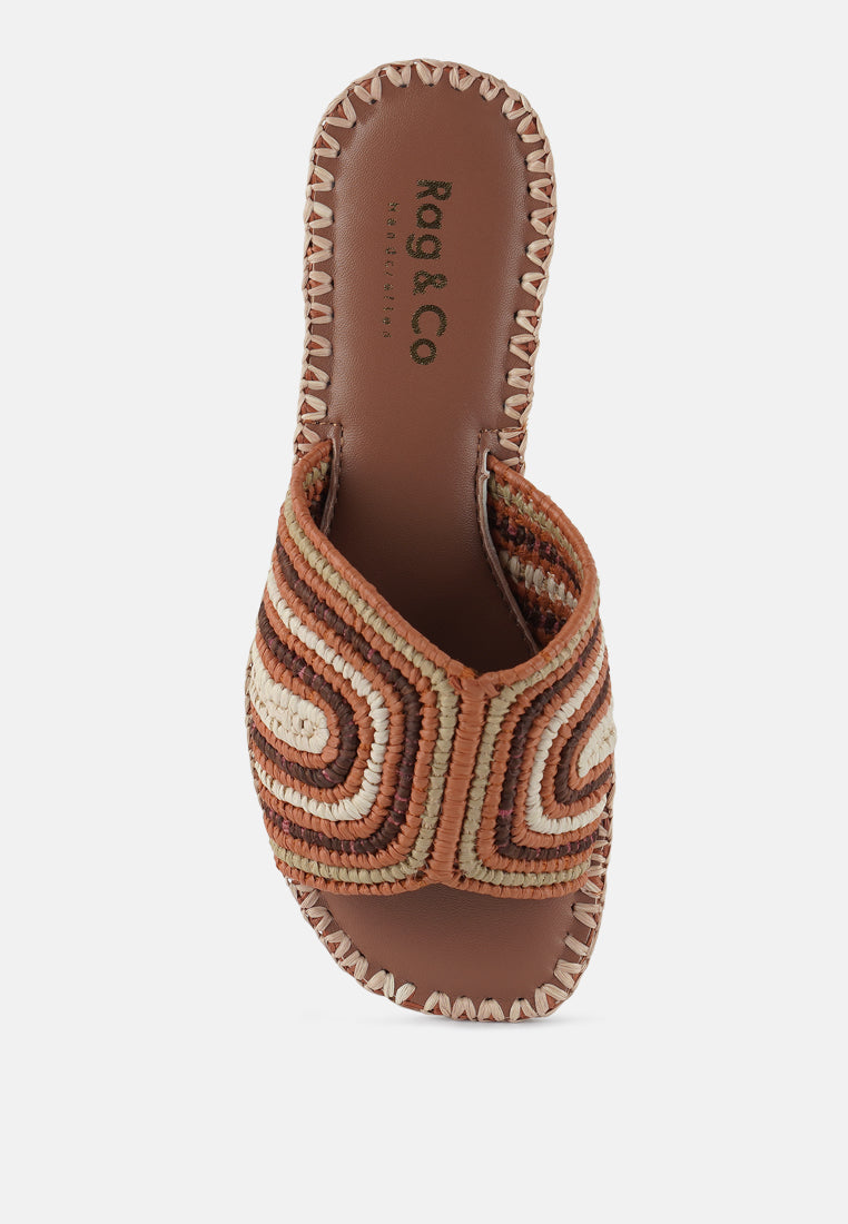 Kivah Handwoven Raffia Slip-On Flats-1
