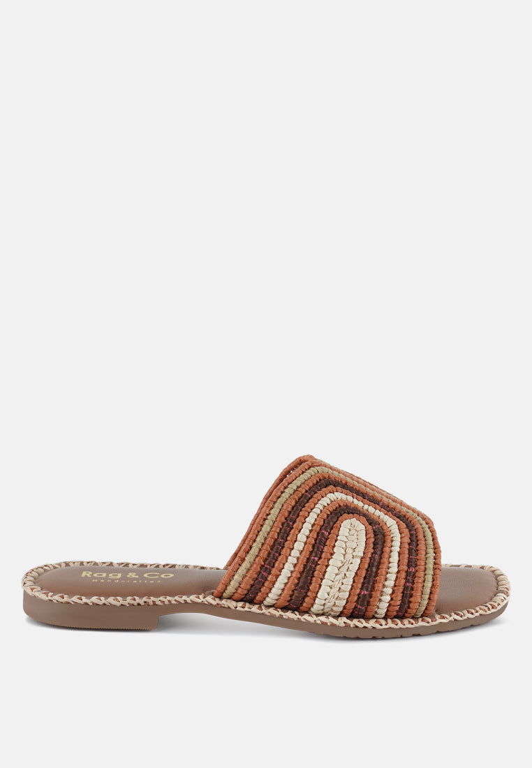 Kivah Handwoven Raffia Slip-On Flats-5