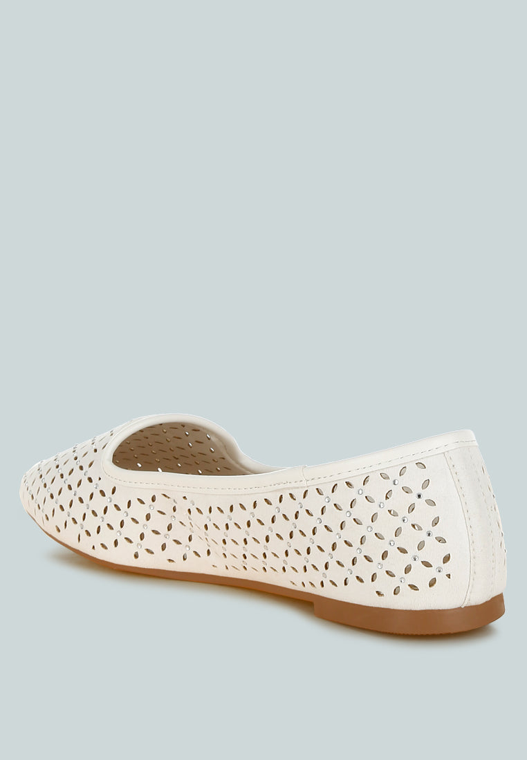 Kyrie Cut Out Detail Ballerinas-3