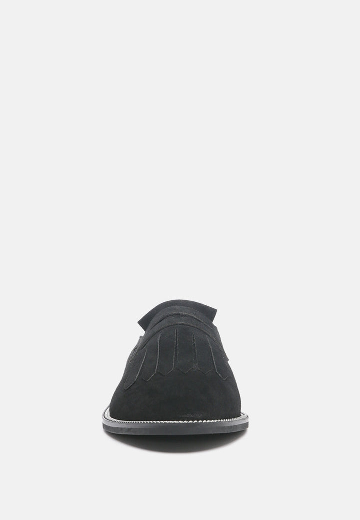 Lena Suede Walking Loafer Mules-3