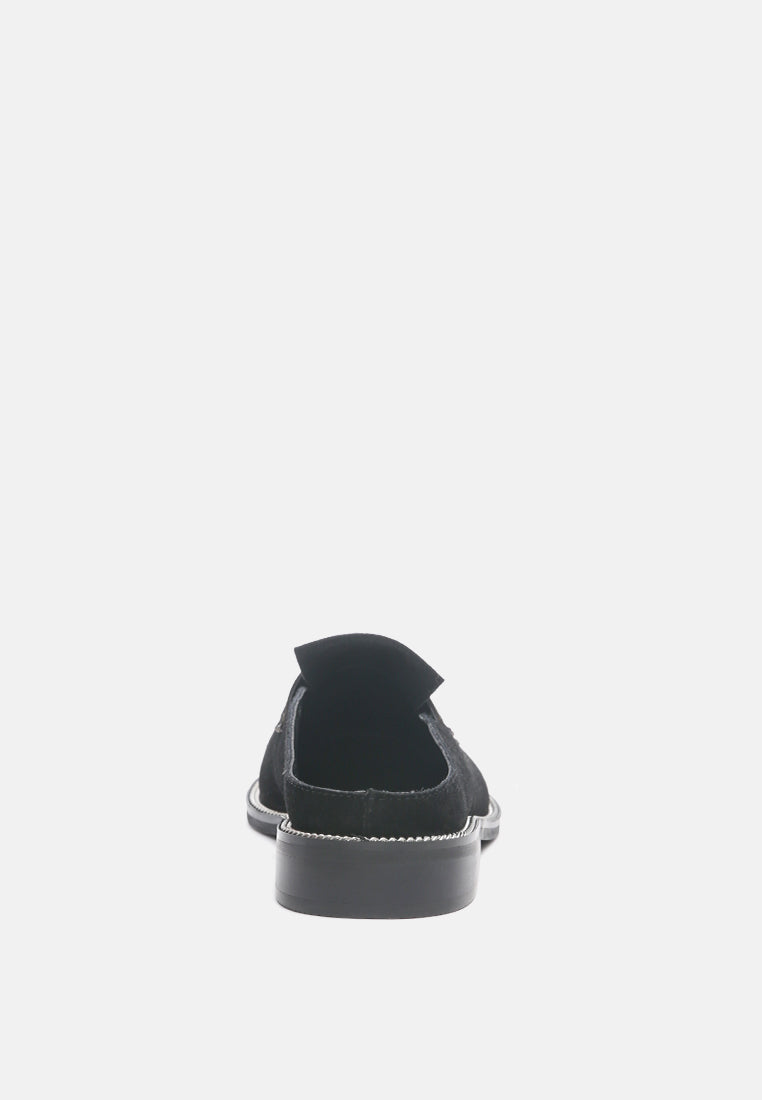 Lena Suede Walking Loafer Mules-4