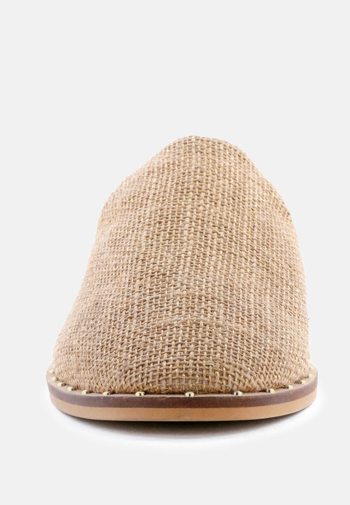 Lia Handcrafted Canvas Mules-3