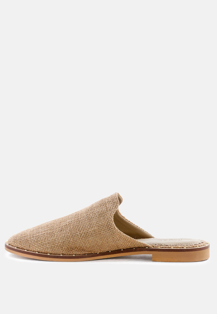 Lia Handcrafted Canvas Mules-2
