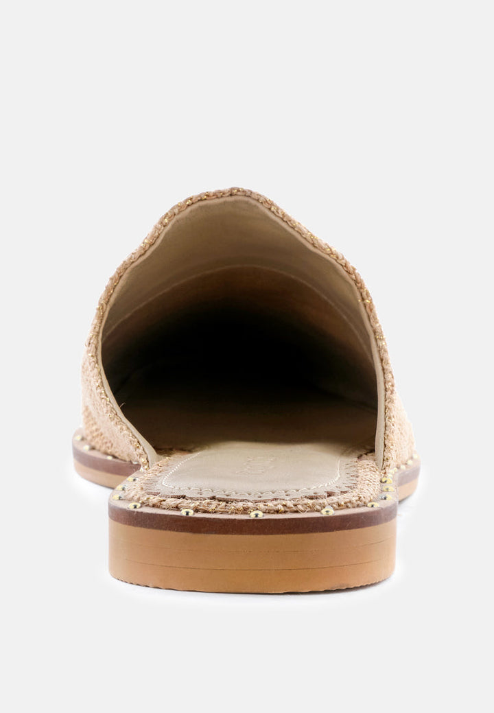 Lia Handcrafted Canvas Mules-4