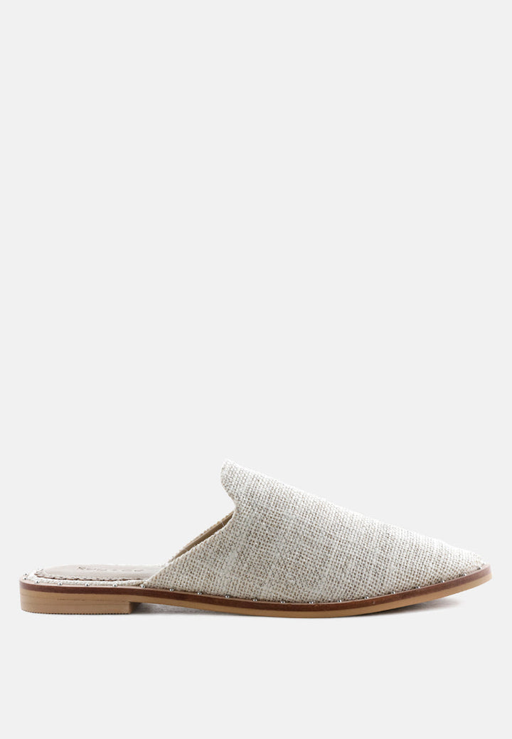 Lia Handcrafted Canvas Mules-9