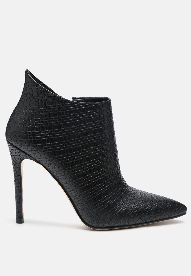 Lolita Woven Texture Stiletto Boot-5