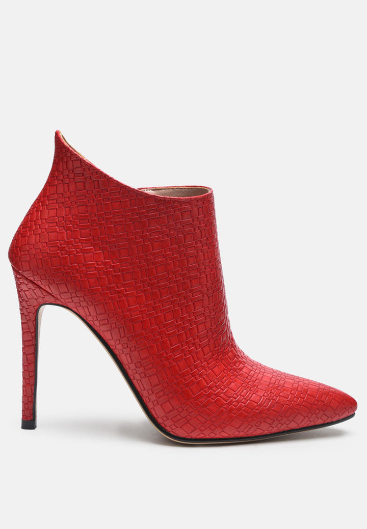 Lolita Woven Texture Stiletto Boot-0