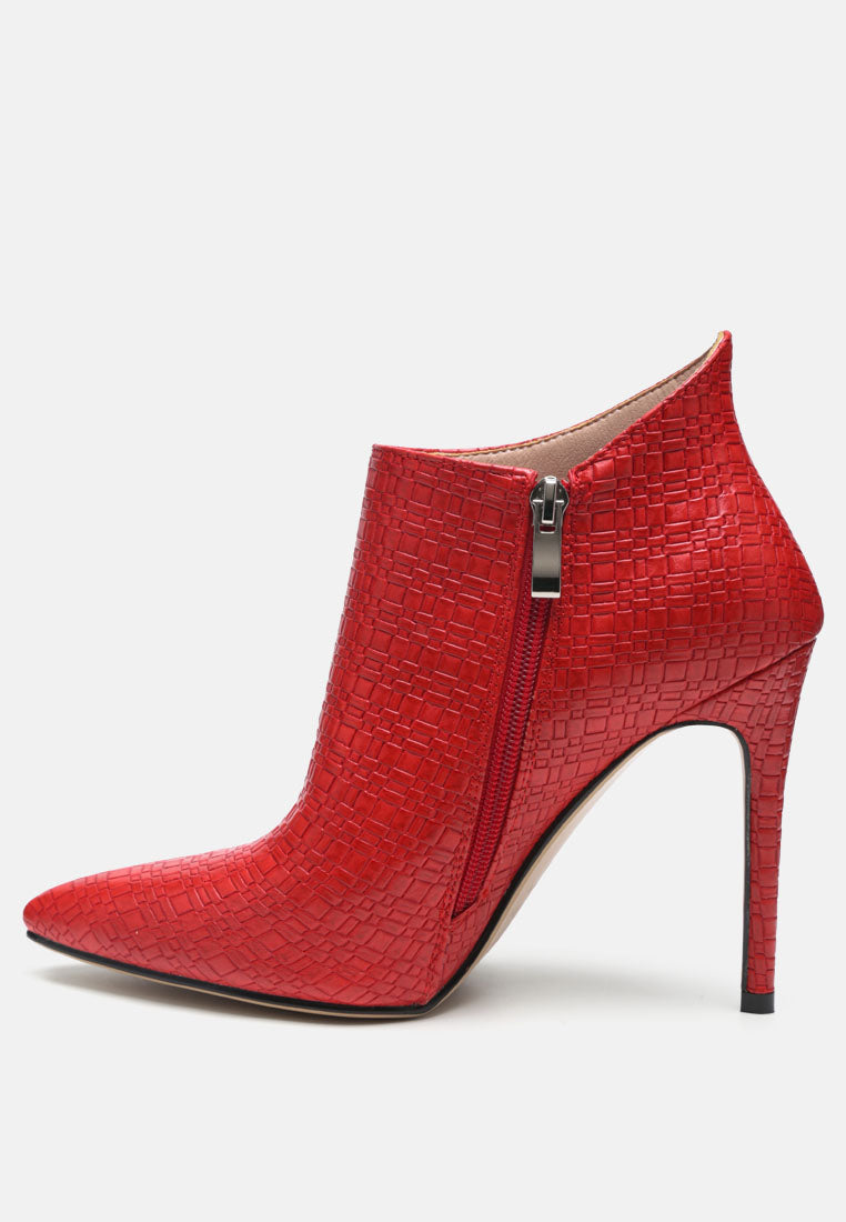 Lolita Woven Texture Stiletto Boot-3