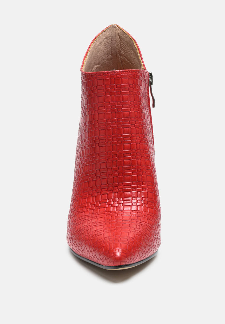 Lolita Woven Texture Stiletto Boot-4
