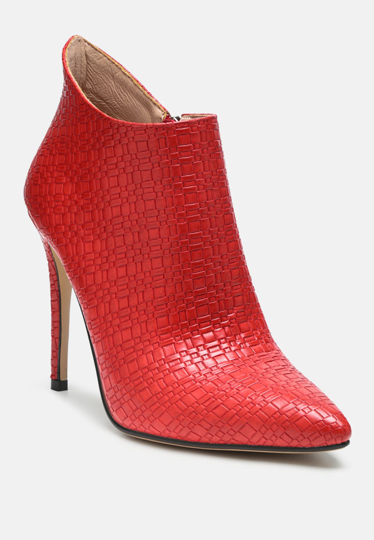 Lolita Woven Texture Stiletto Boot-2