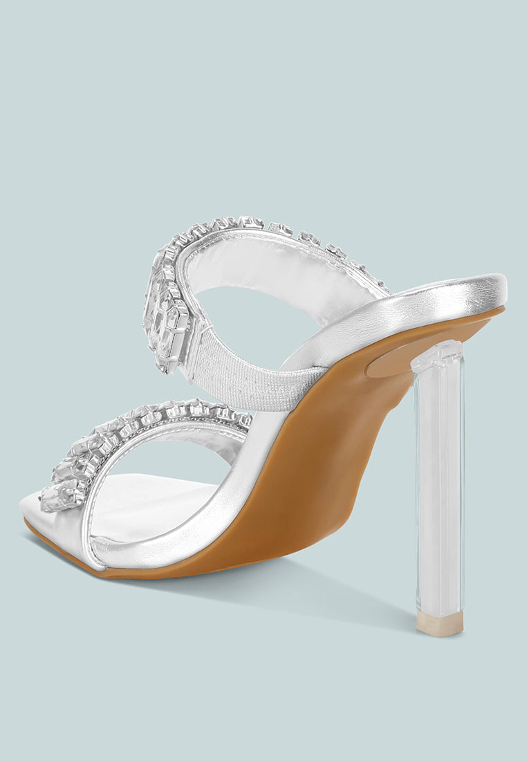 Leonardi Oversized Crystal Baguette Stone Heels-3