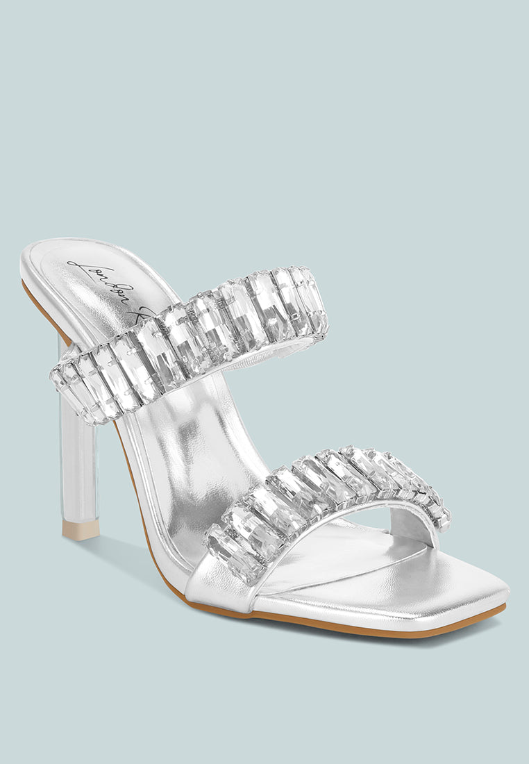 Leonardi Oversized Crystal Baguette Stone Heels-2