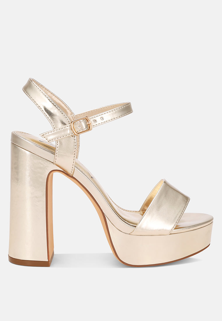 Lilasta Pin Buckle Platform Block Heels-6