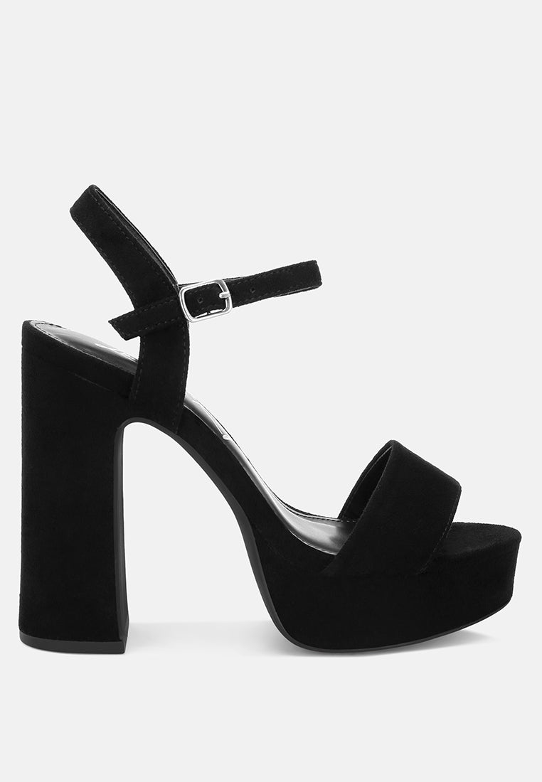 Lilasta Pin Buckle Platform Block Heels-0