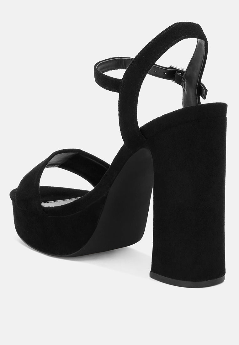 Lilasta Pin Buckle Platform Block Heels-2