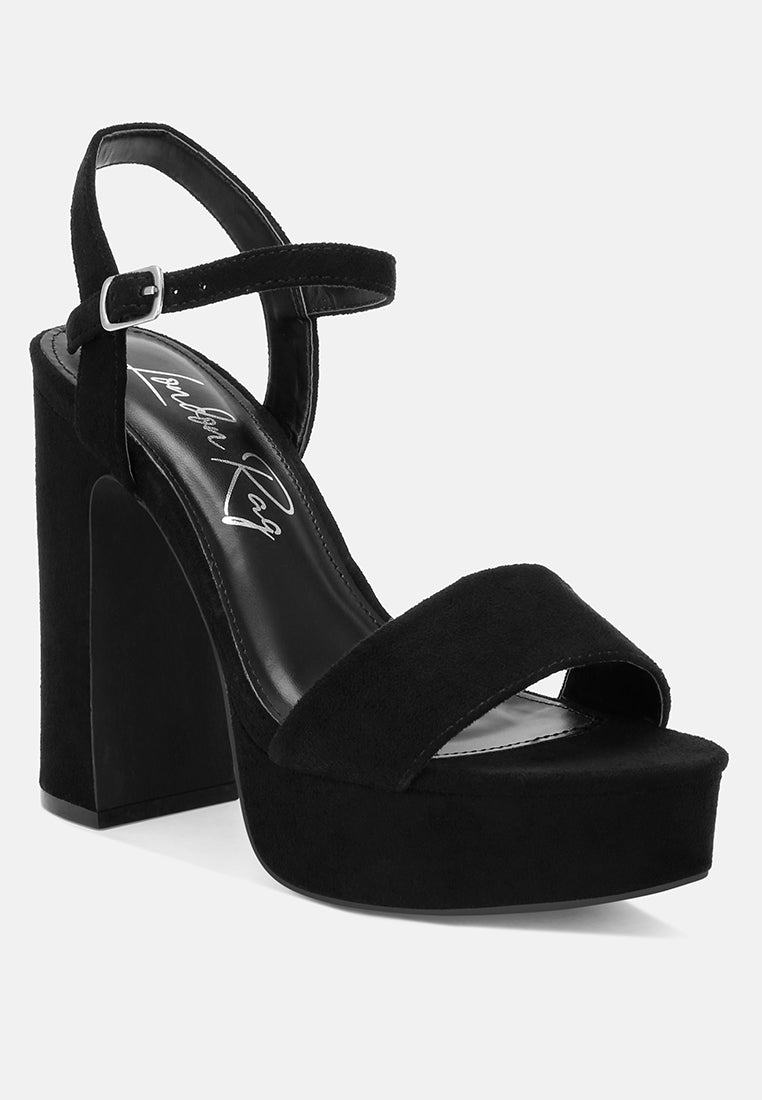Lilasta Pin Buckle Platform Block Heels-1