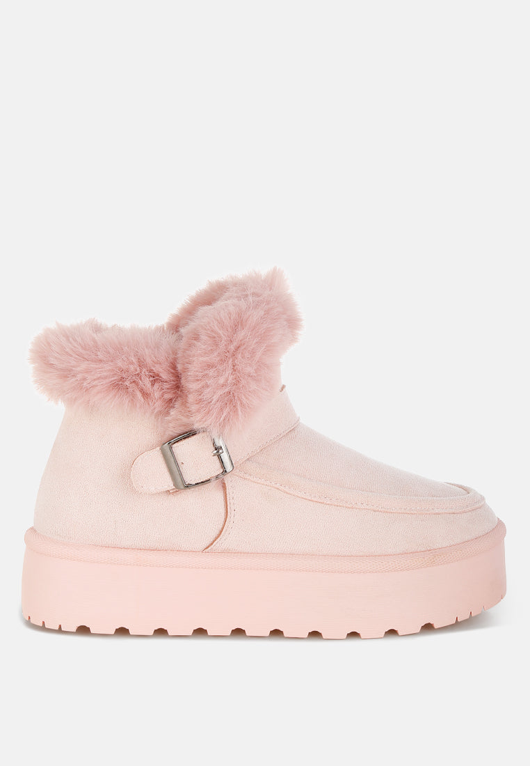 Linka Pin Buckle Detail Snow Boots-6