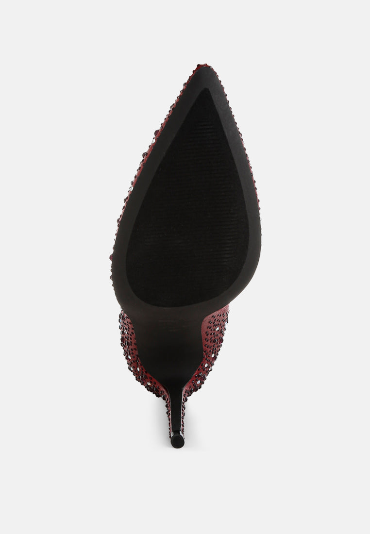 Lobelia Rhinestones Embellished Stiletto Boots-4