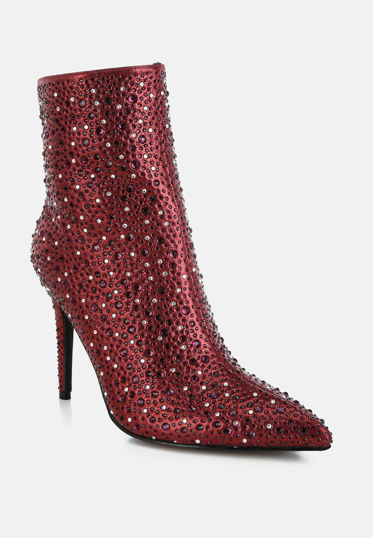 Lobelia Rhinestones Embellished Stiletto Boots-1