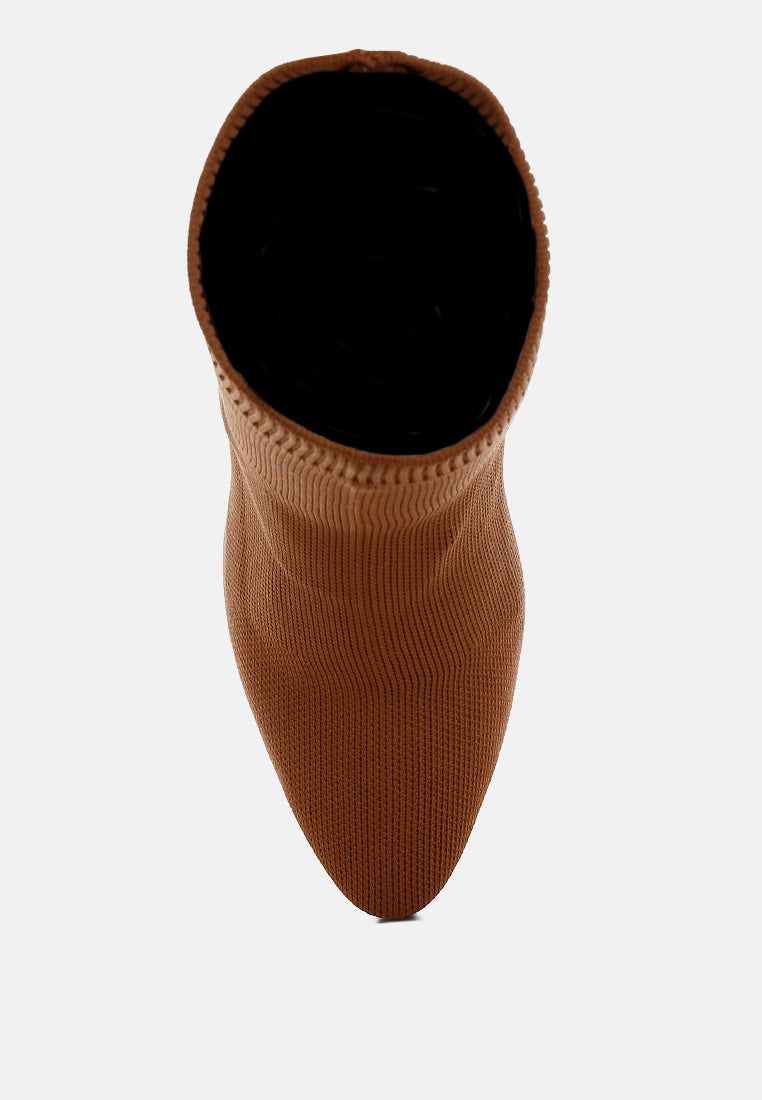 Lopa Knitted Textile Ankle Boots-3