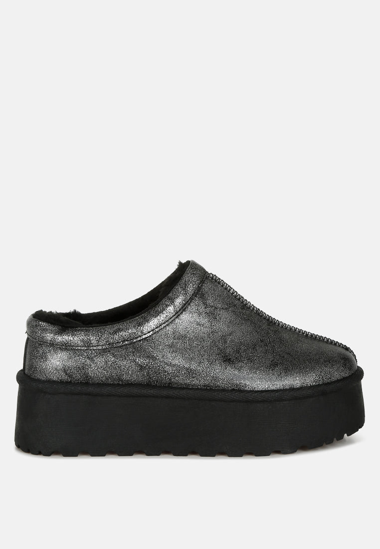Lottys Faux Leather Platform Classic Slip-On-5
