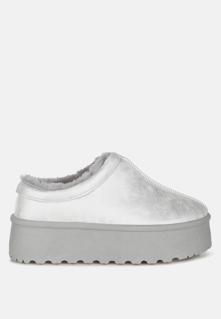 Lottys Faux Leather Platform Classic Slip-On-0
