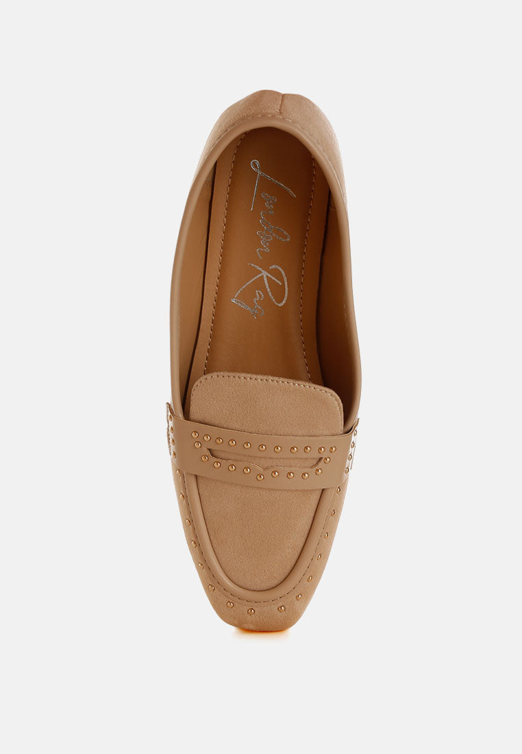 Lumina Penny Strap Studded Loafers-3