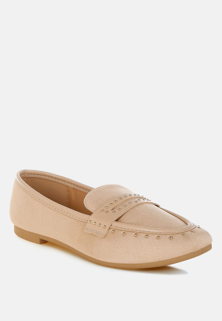 Lumina Penny Strap Studded Loafers-1