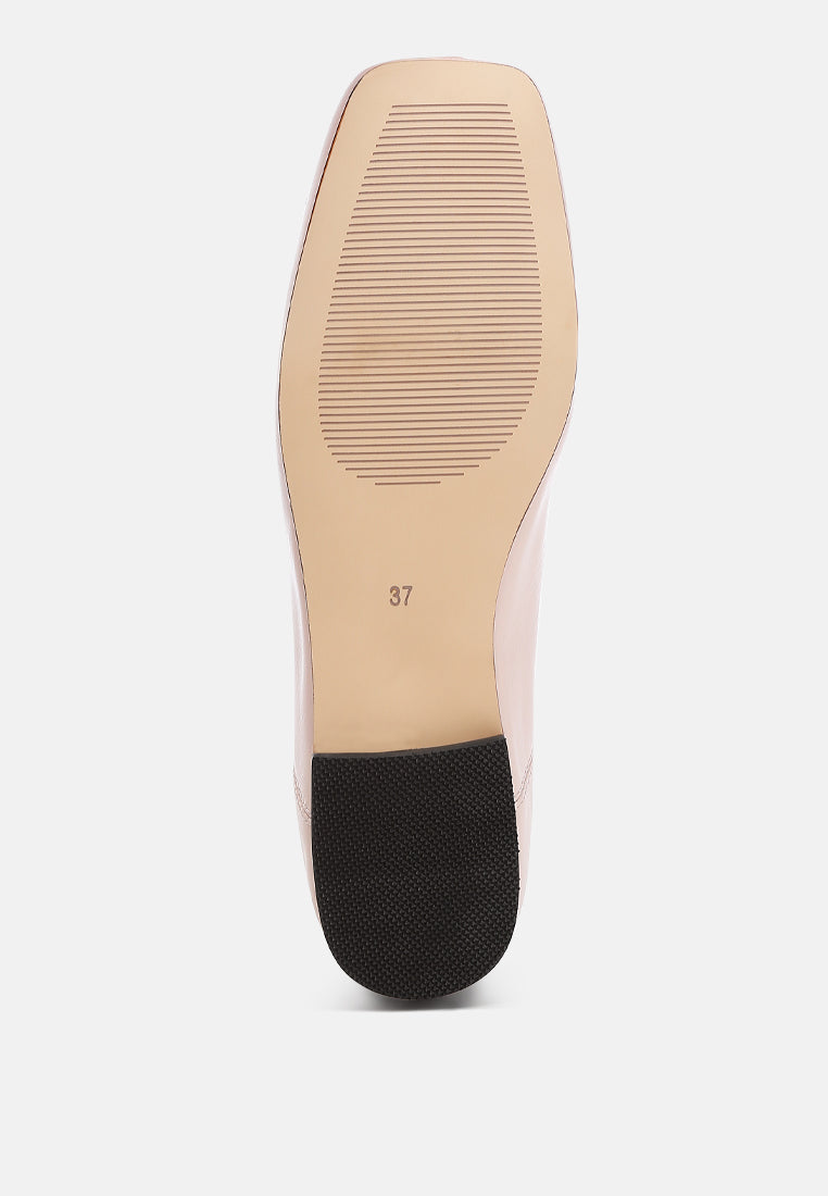 Lutten Square-Toe Bow Ballerinas-4