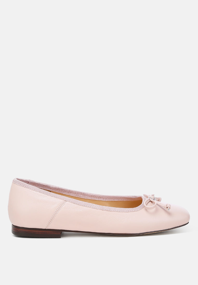 Lutten Square-Toe Bow Ballerinas-0