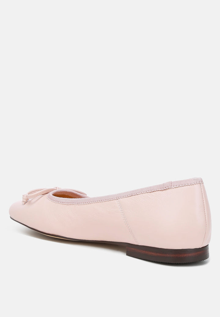 Lutten Square-Toe Bow Ballerinas-2