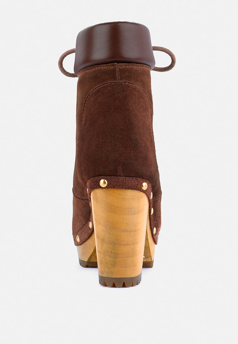 Maaya Handcrafted Collared Suede Boot-4