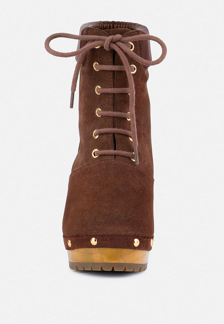 Maaya Handcrafted Collared Suede Boot-3