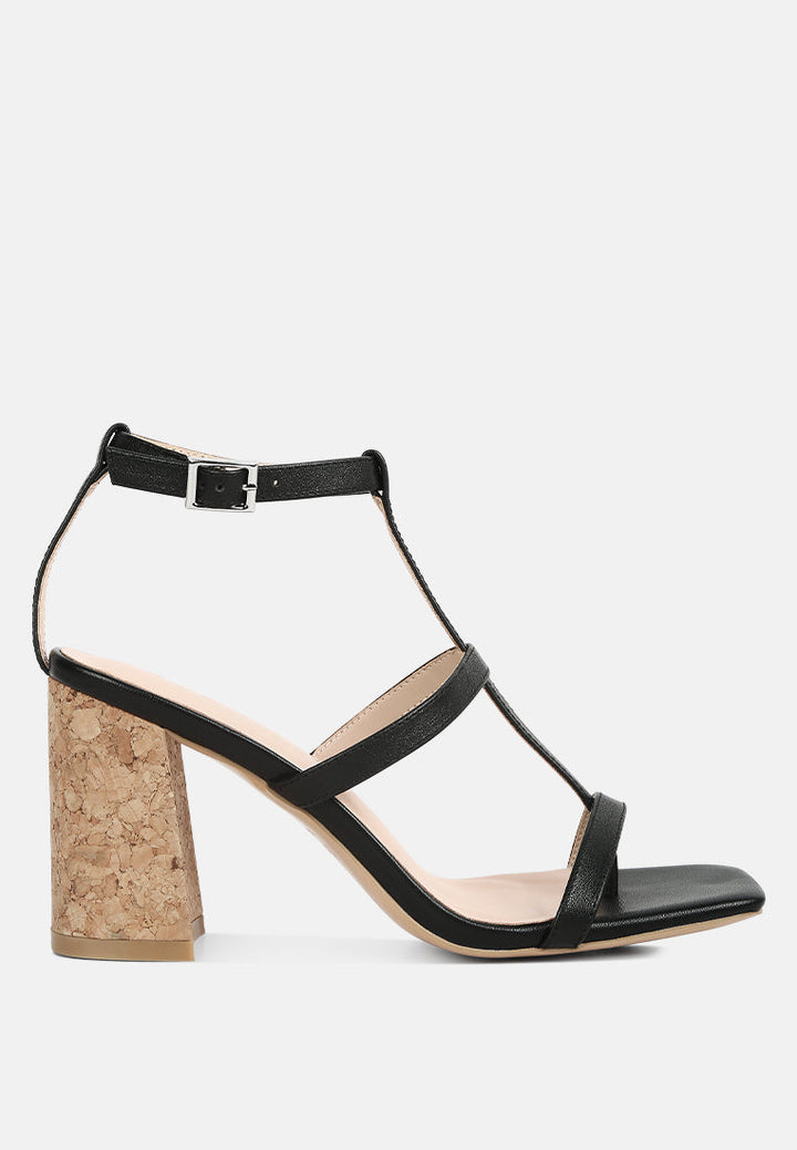 Mirabella Open Square Toe Block Heel Sandals-6