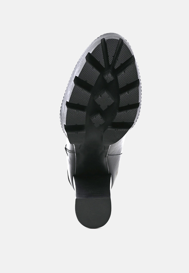 High Heeled Leather Ankle Boot-3