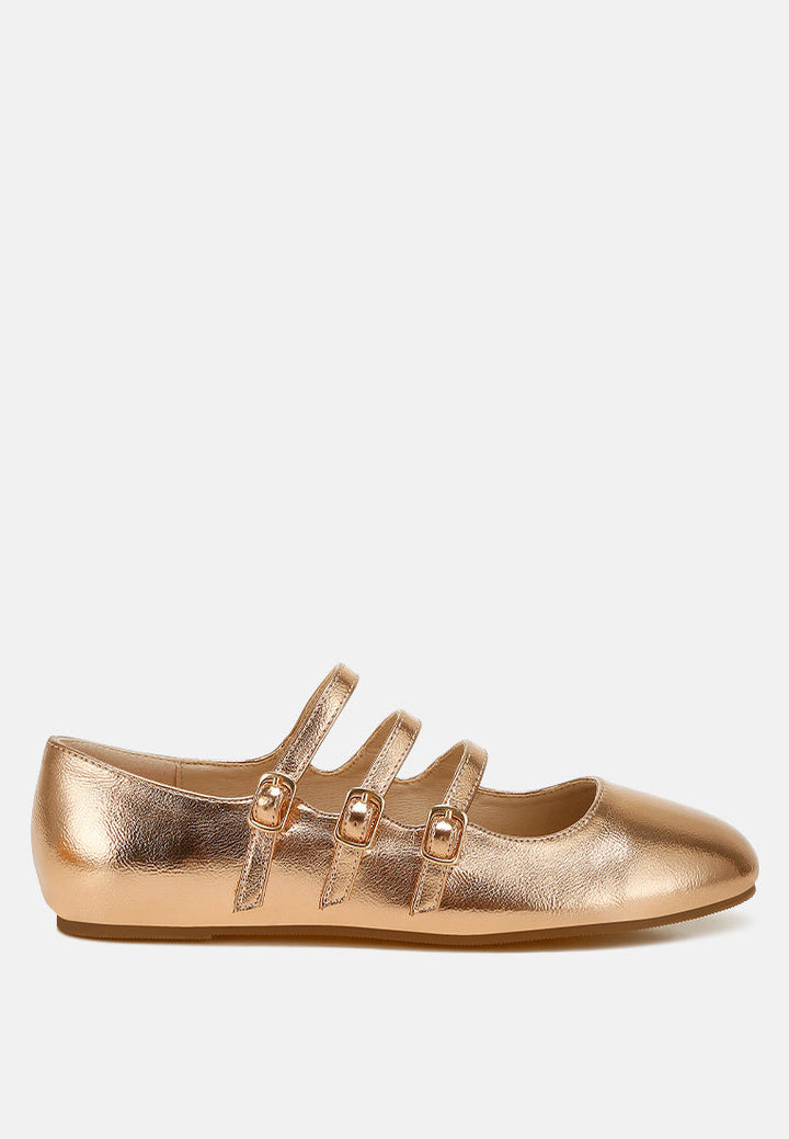 Macarina Triple Strap Mary Jane Ballerinas-0