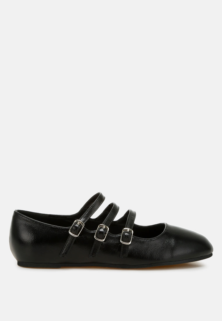 Macarina Triple Strap Mary Jane Ballerinas-5