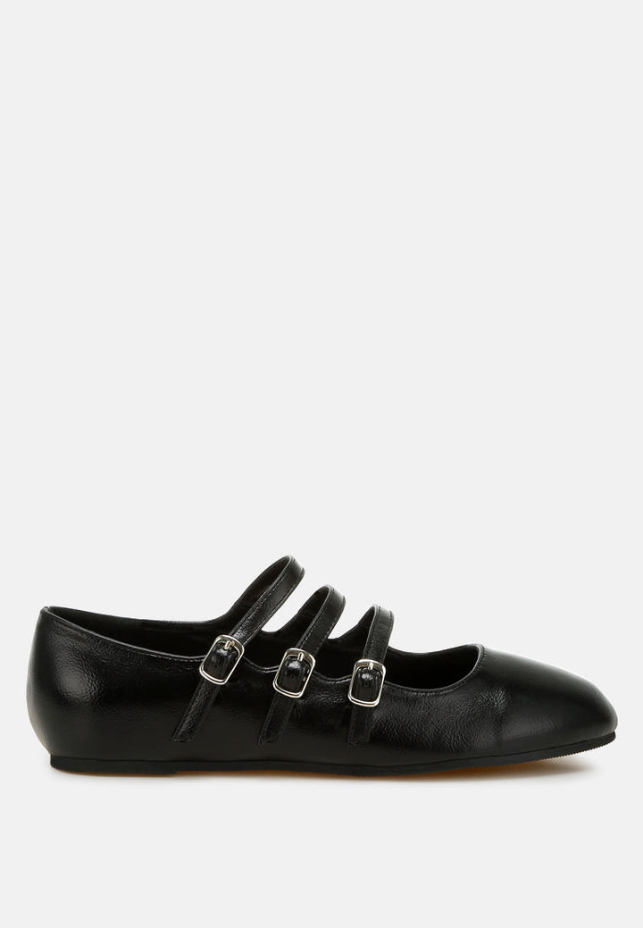 Macarina Triple Strap Mary Jane Ballerinas-5