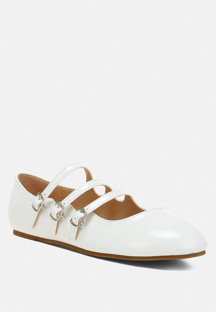 Macarina Triple Strap Mary Jane Ballerinas-3