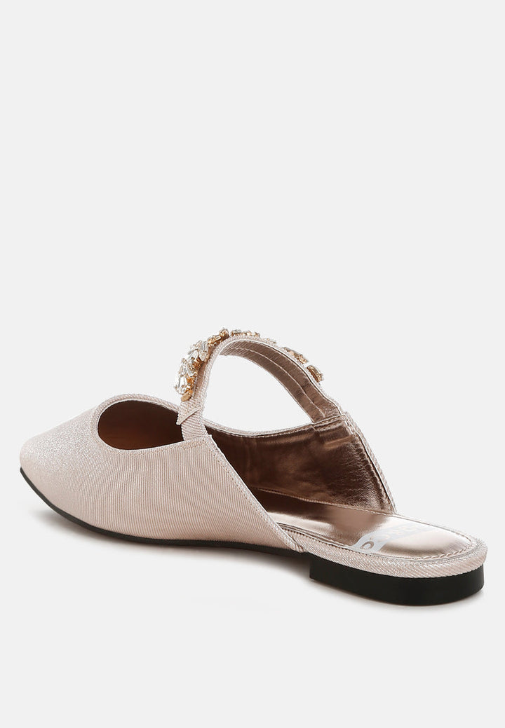 Magnum Diamante Strap Glitter Mules-2