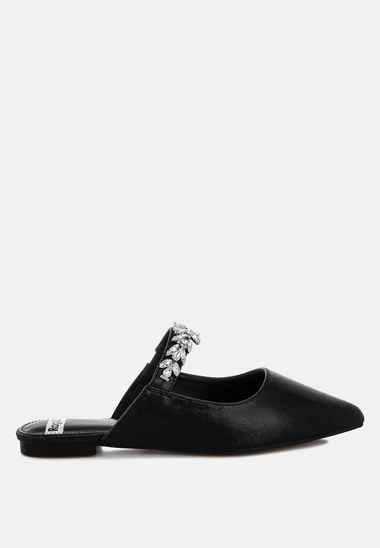 Magnum Diamante Strap Glitter Mules-7