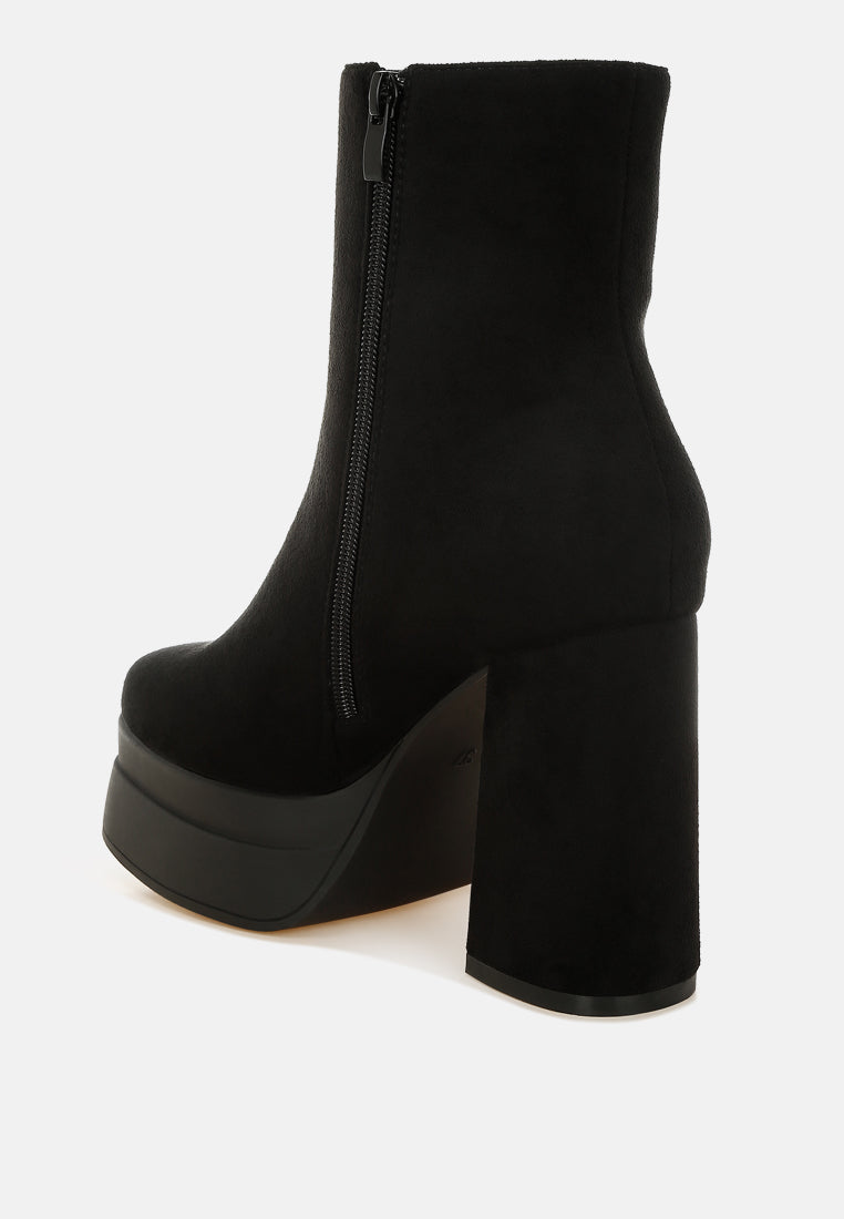 Maltese Soft Microfiber Block Heel Boots-3