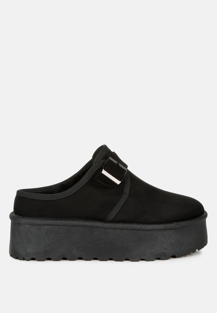 Mayfield Buckle Strap Fur Platform Classic Slip-On-5