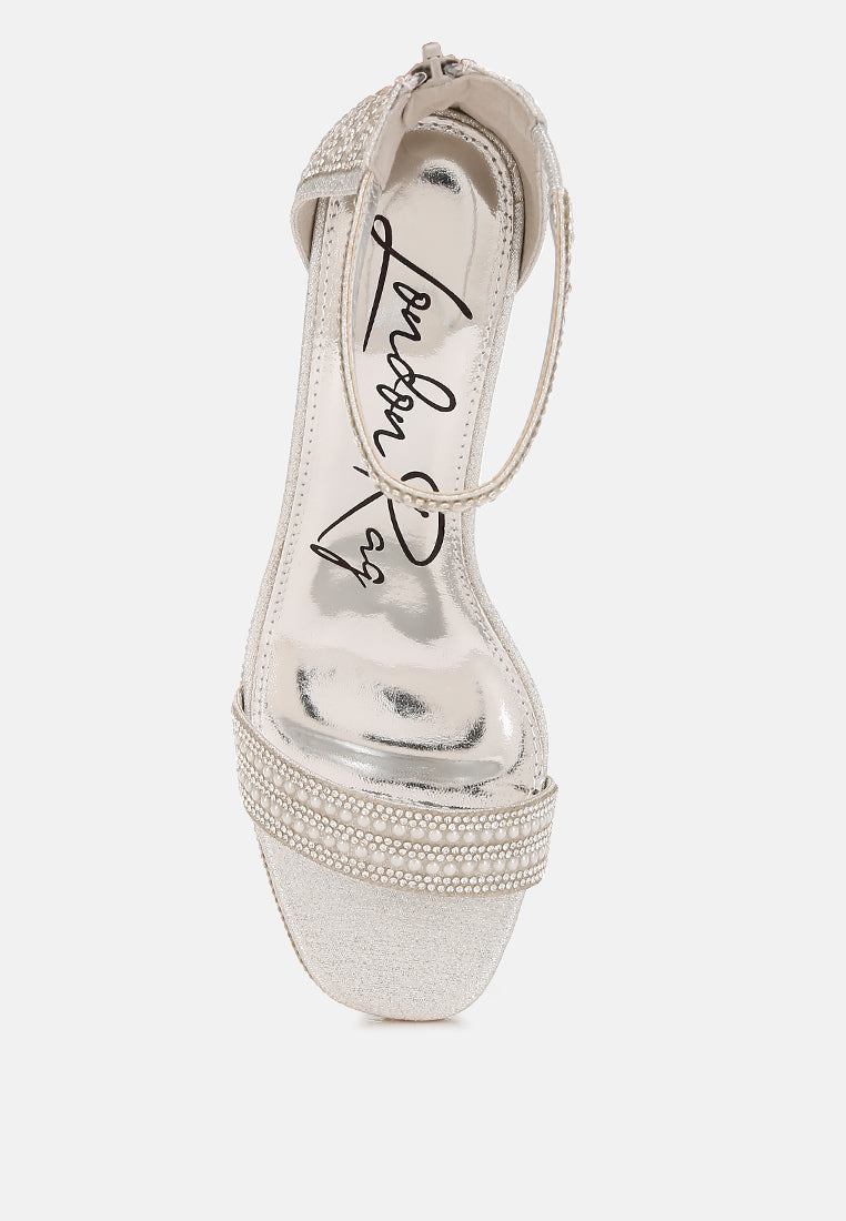 Mejuri Rhinestones And Pearl Embellished Sandals-3