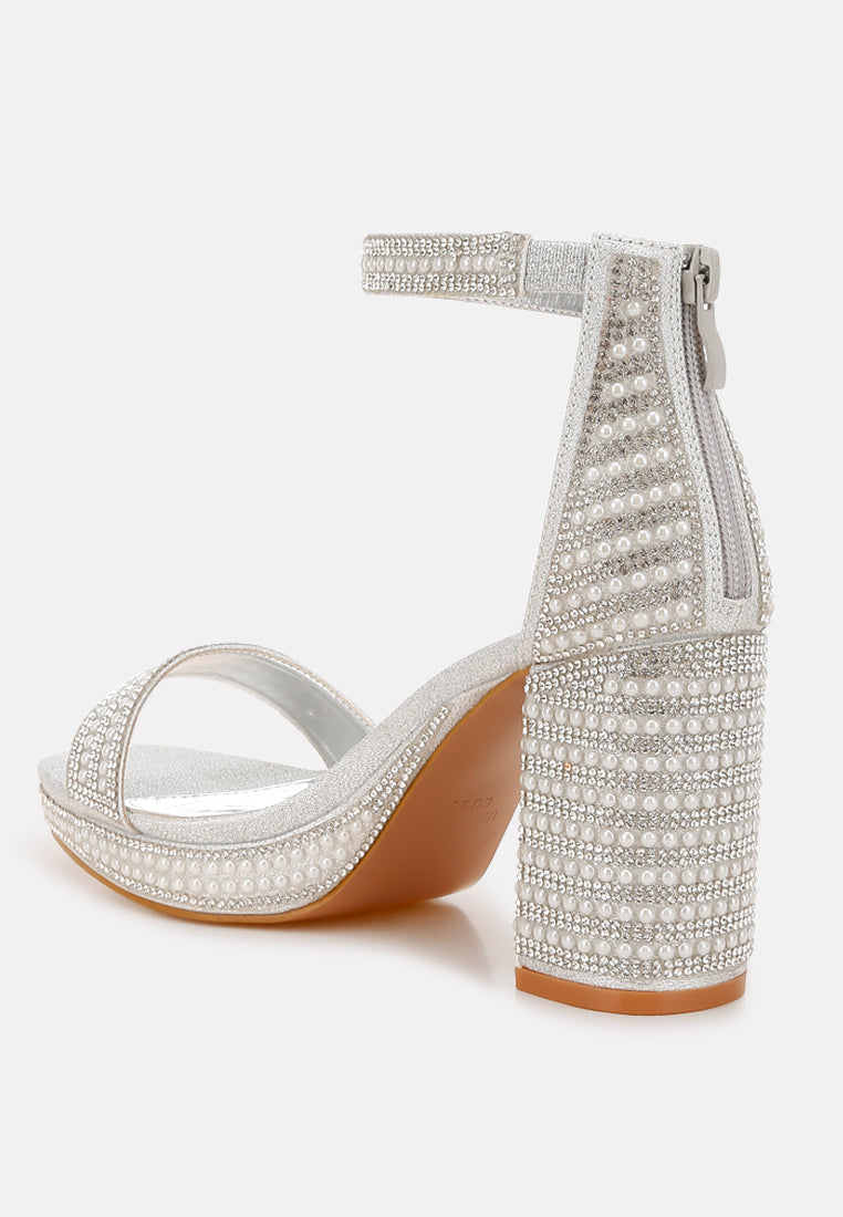 Mejuri Rhinestones And Pearl Embellished Sandals-2