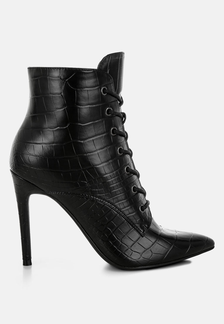 Mesta Croco Textured Stiletto Boots-0