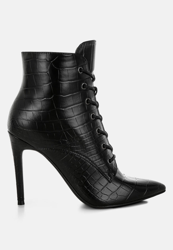 Mesta Croco Textured Stiletto Boots-0
