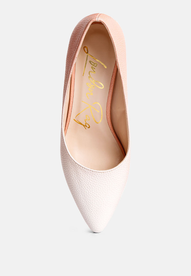Harlow Metallic Accent Block Heel Pumps-3